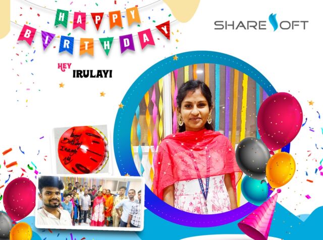 Happy Birthday to Our family member Mrs. Irulayi Wishing you a great year ahead!!!

#happybirthday #hbd #sharesofttechnology #celebration #birthday #celebrate #celebrations #party #joy